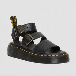Dr. Martens GRYPHON PISA LEATHER PLATFORM SANDALS